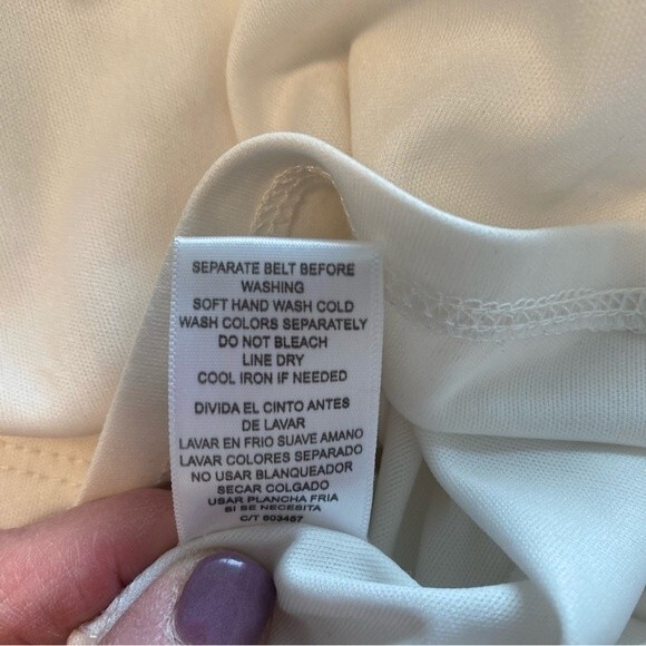 Danny & Nicole Ivory White Sleeveless Fit & Flare Lacey Crochet Sexy Size 14 - Picture 9 of 10